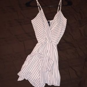 White striped romper